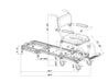 Nuprodx MC6000RS Commode Chair With Shower Access Slider System Dimensions View