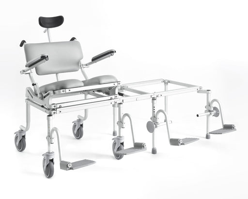 Nuprodx MC6000Tilt Tilt in Space Commode Mobility Chair With Head Support Padded Backrest Cushion Seat Flip Up Armrest Swing Away Footrest And Tub Transfer System View