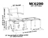 Nuprodx MC6200 Heavy Duty Commode Tub Slider System In Home Mobility Chair Dimensions View