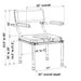 Nuprodx Multichair MC3000 Shower Commode Chair Dimension View