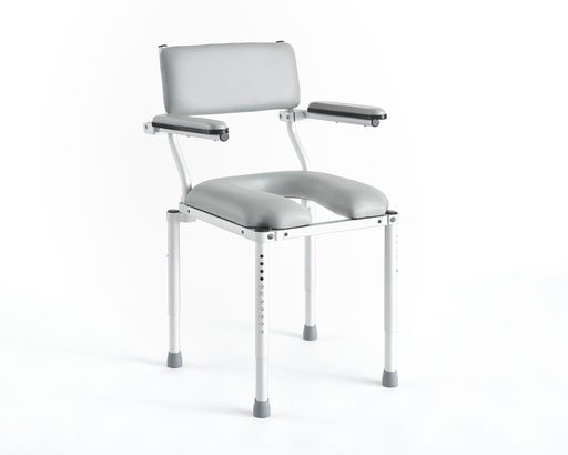 Nuprodx Multichair MC3000 Shower Commode Chair With Padded U Shaped Seat And Adjustable Legs View