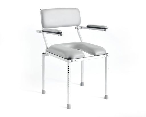 Nuprodx Multichair MC3200 Shower Commode Chair With Padded U Shaped Seat And Adjustable Legs View