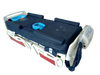 Obbomed Customizable Alternating Pressure Mattress with Fowler Support for Enhanced Comfort and Pressure Relief with side railings for safety, bed rails as protective barriers  and control panel, hose cover.