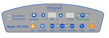 Obbomed StandardAir Alternating Pressure Lateral Rotation Mattress Trusted for Reliable Comfort and Skin Protection close-up view of control panel