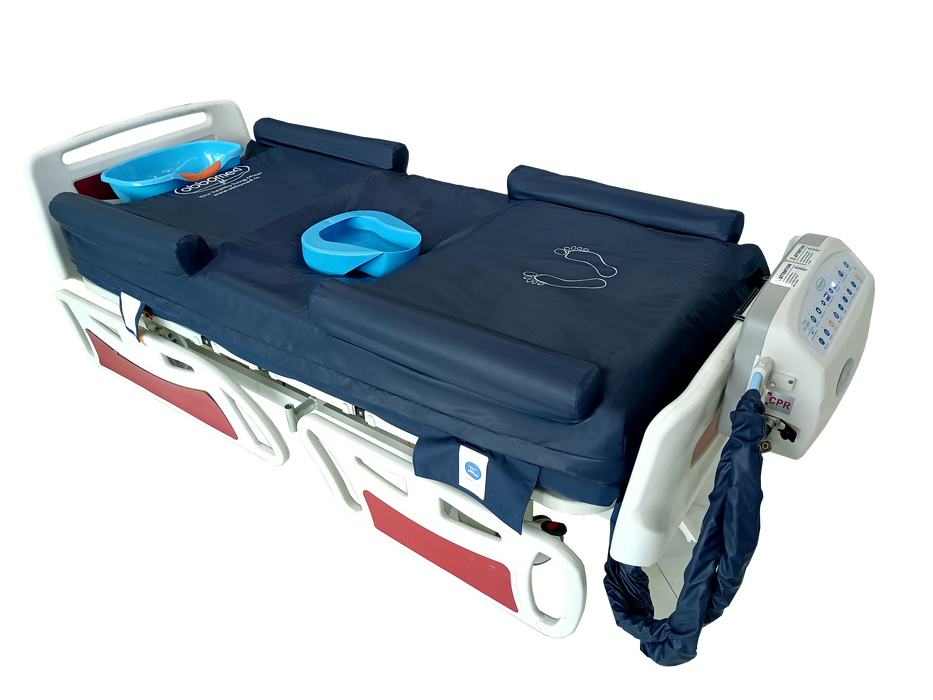 Blue Obbomed UltraAir Bariatric Pressure Mattress with Low Air Loss Heavy-Duty Support, Adjustable Pressure Settings, Quiet High-Flow Pump, and Comfort Care