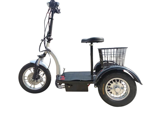 PET Scooter-PET Pro Flex 800 with a Wide Foot Platform, Rear Storage Basket and Suspension Large wheels