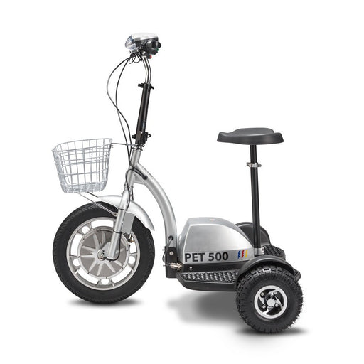 PETScooters-Pro Flex 500 with Three Wheel Design and Adjustable Seat for Support to Short-Medium Distance Travel
