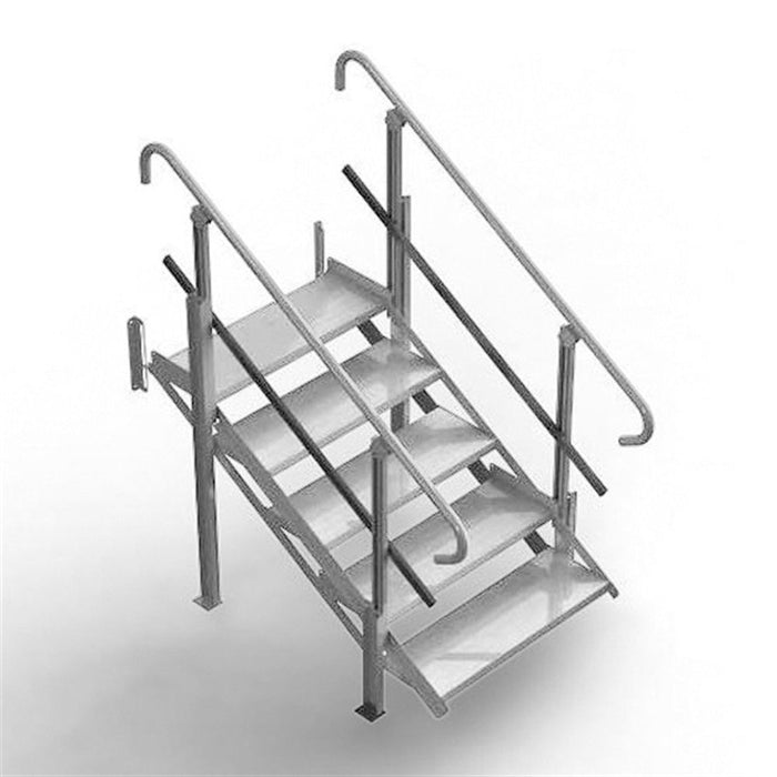PVI Modular XP Aluminum Stair With Handrails 5 Steps View