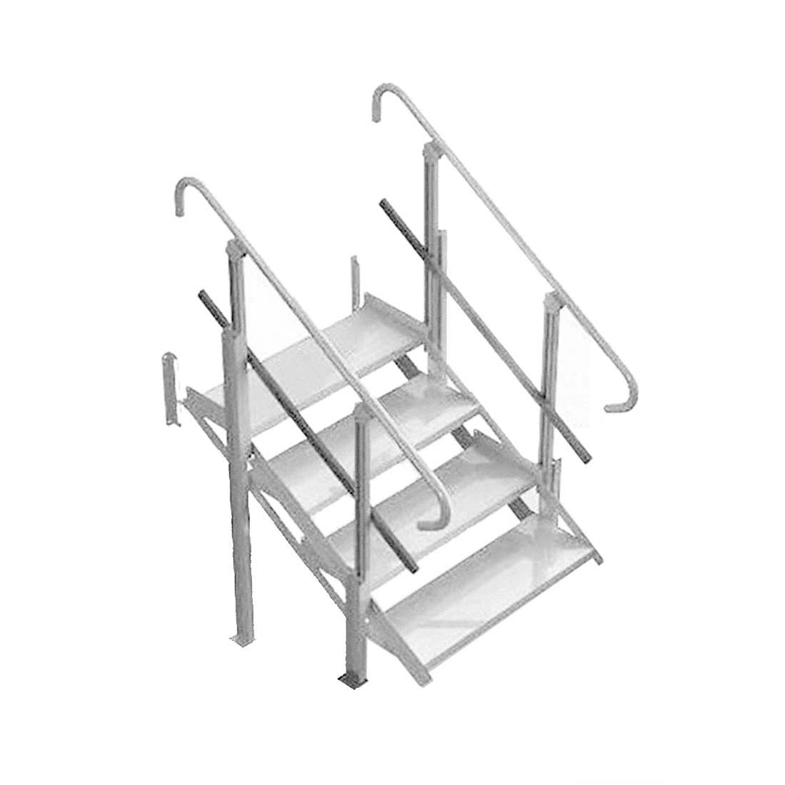PVI | Adjustable Modular XP Aluminum Access Ramp Stair with Handrails ...