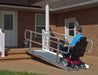 PVI OnTrac Ramp Outside Doorstep With Rider In Scooter View