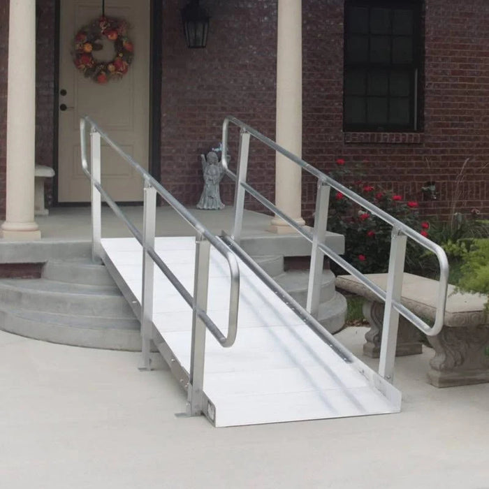 External Ramp Access PVI | OnTrac Aluminum Access Ramp | With Handrails & ADA Compliant ...
