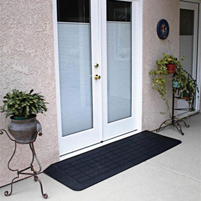 PVI Black Rubber Threshold Inside Home Doorway View
