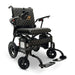 Black ComfyGO Phoenix Carbon Fiber Electric Wheelchair Lightweight, Foldable, and Airline-Approved for Travel with two armrests and joystick controller mounted on the right armrest