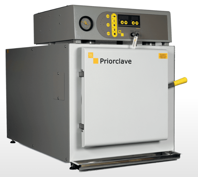Prior Clave Autoclave B40 B60 Base Benchtop Left View Steam Sterilizer For Laboratory Use