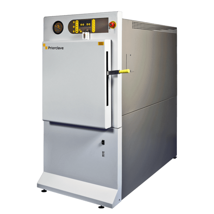 Priorclave EH100 EH150 EH200 EH230 Smart Front Loading Autoclave Front Photo Close up