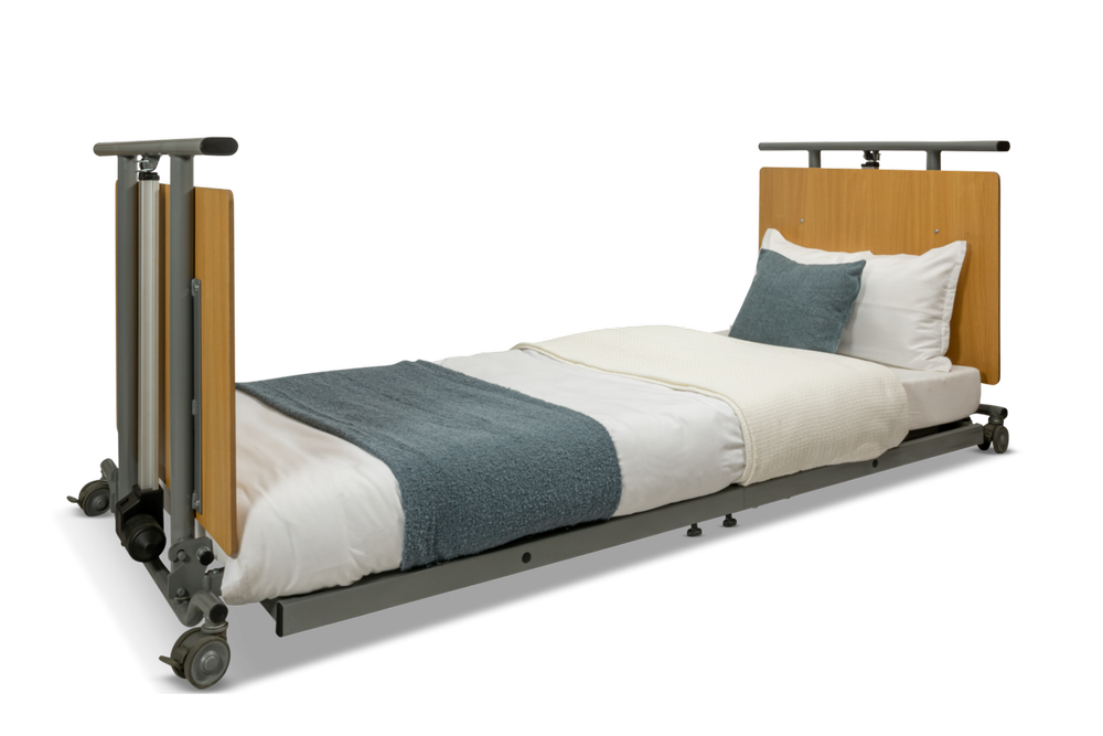 Prius Healthcare Descend Ultra-Low Floor Bed For Fall Prevention Electric Adjustable Home And Care Bed With Up To 375 Lb Capacity