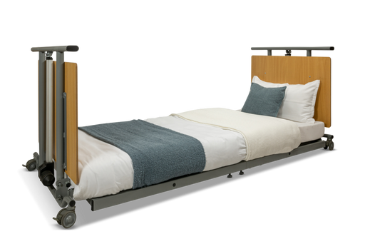 Prius Healthcare Descend Ultra-Low Floor Bed For Fall Prevention Electric Adjustable Home And Care Bed With Up To 375 Lb Capacity