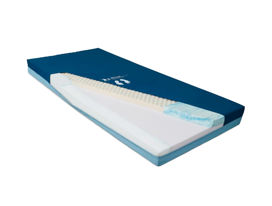 Prius Healthcare RLX Dual-Layer Foam Mattress For Pressure Ulcer Prevention & Treatment With Zoned Comfort And Visco Elastic Support