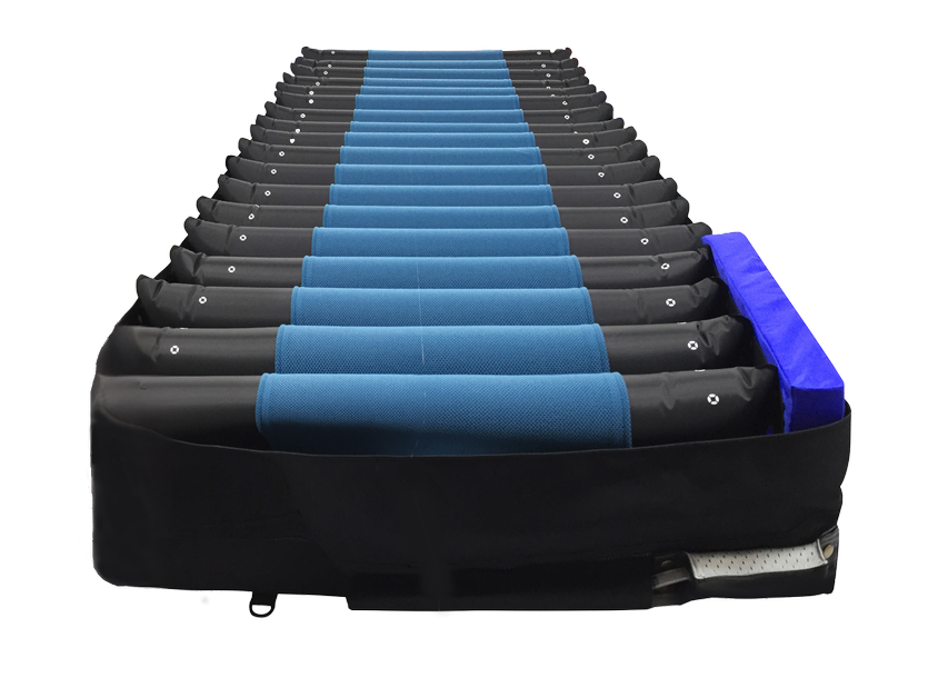 Prius Healthcare Rhythm Multi Plus Low Air Loss and Alternating Pressure Mattress System with Up to 1,000 lb Capacity and 18 cells made of Black Nylon with PU Coating