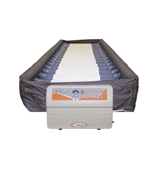 Prius Healthcare Rhythm Turn Mattress System with Low Air Loss for Pulmonary Care and  Pressure Ulcer Management with Up to 850 lb Capacity and Black Polyester as Base Material  