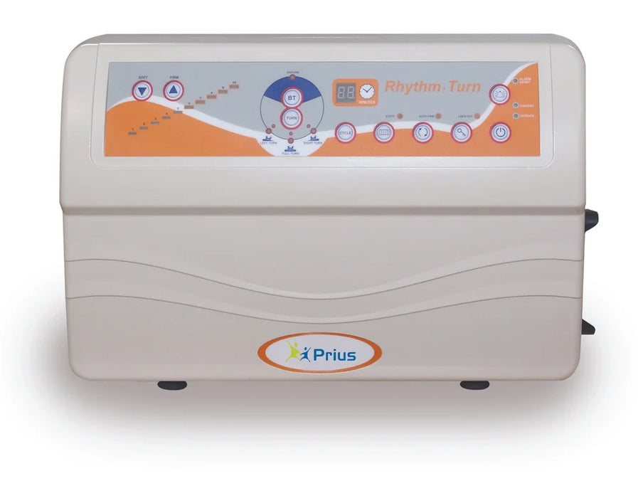 Prius Healthcare Rhythm Turn Pump with Low Air Loss for Pulmonary Care and Pressure Ulcer Management with Up to 850 lb Capacity and 10 adjustable comfort setting