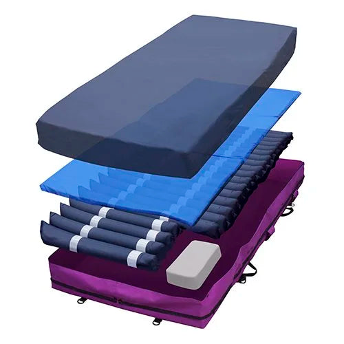 Prius Healthcare Universal Therapy Alternating Pressure Mattress System For Pressure Ulcer Prevention And  Wound Management With Up To 350 lb Capacity And Integrated Pump
