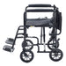 Proactive-Medical Black Astra Aluminum Transport Chair Folded Backrest View