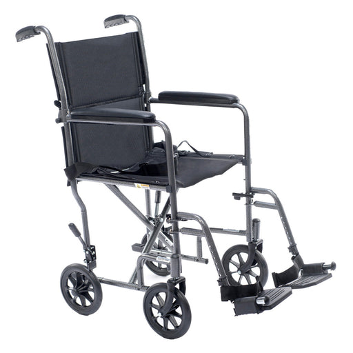 Proactive-Medical Astra Steel Transport Chair With Footrest Right Side View