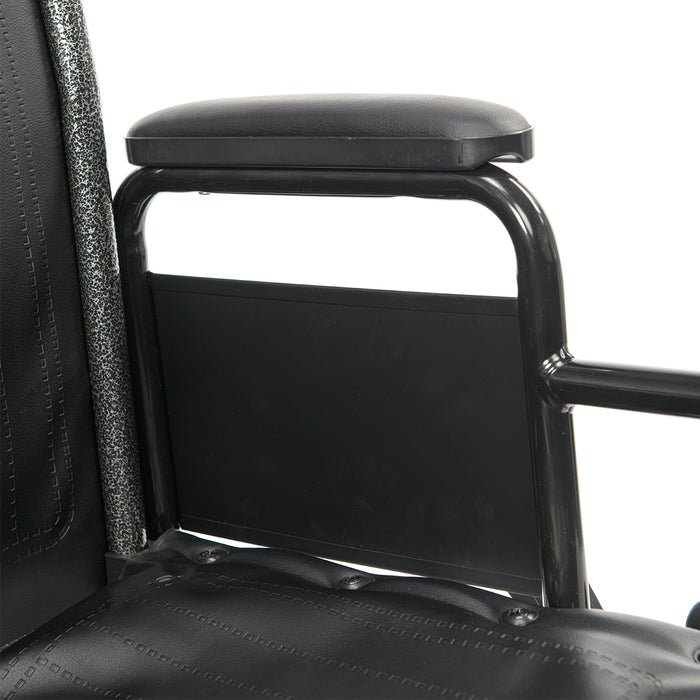 Proactive Medical Black Chariot II Wheelchair K2 Rail View