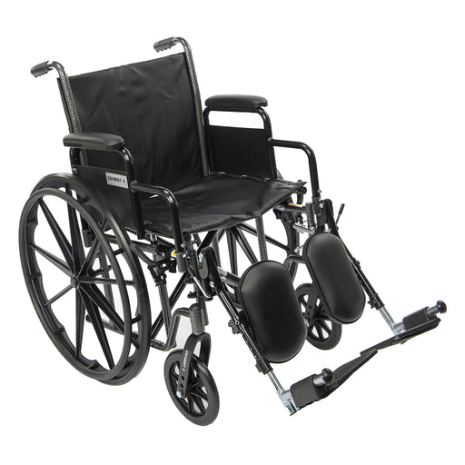 Proactive Medical Black Chariot II Wheelchair K2 With Legrest View