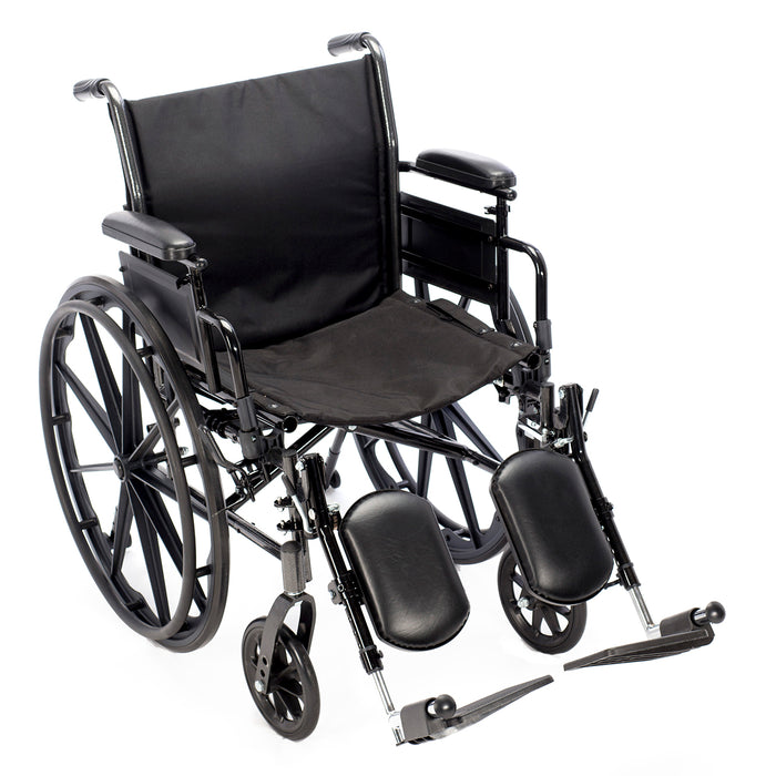 Proactive Medical Chariot III Wheelchair (K3) With Swing-Away Footrests In Breathable Nylon Upholstery View