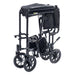 Proactive-Medical Black Astra Aluminum Transport Chair Folded Side View