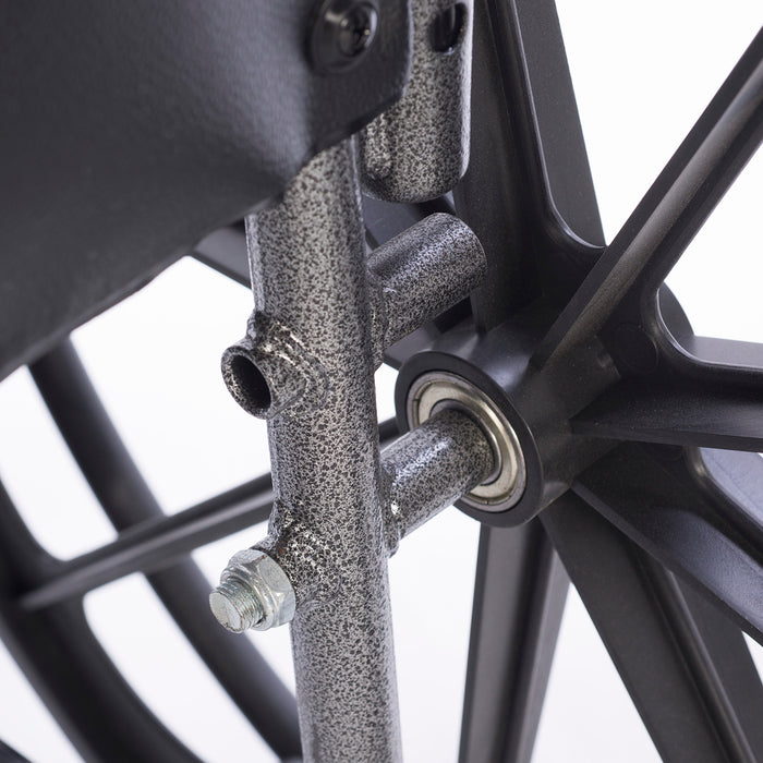 Proactive Medical Chariot II Wheelchair K2 Powder Coated Silver Vein Frame View