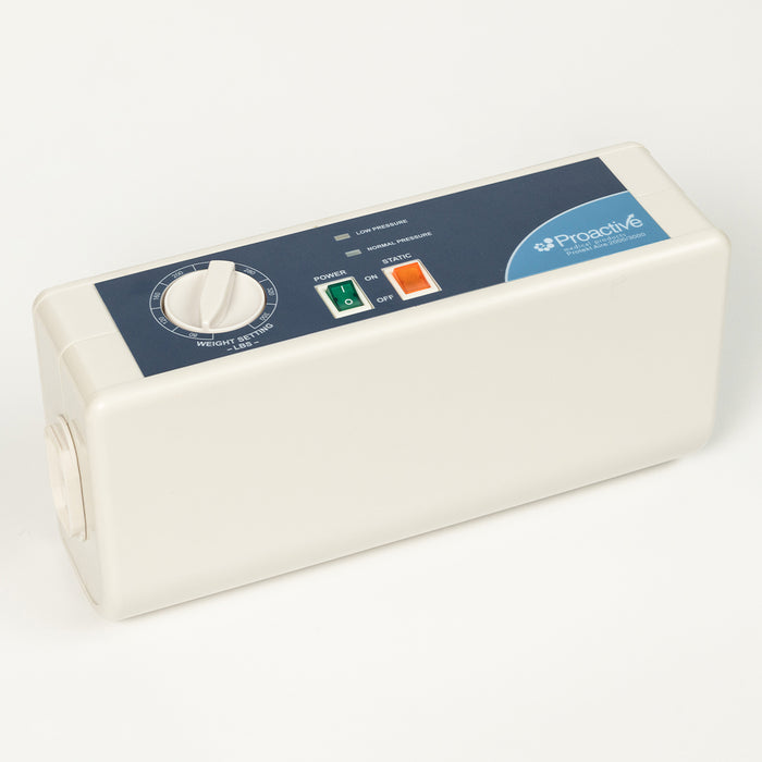 Proactive Medical Protekt® 1st Defense Redistribution Mattress Air Pump With Buttons And LED Indicator Left Side View