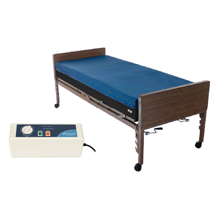 Proactive Medical Protekt® Aire Supreme Support Self-Adjusting Air/Foam Mattress In Bed Frame with Optional Alternating Pressure Pump View