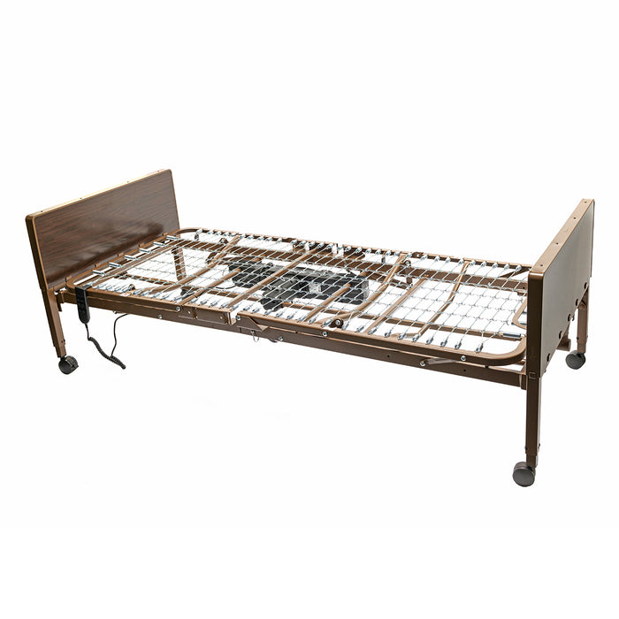 Proactive Medical Protekt Akra FE Full Electric Bed Frame Only Without Side Rails In Fully Flat Position View