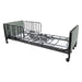 Proactive Medical Protekt Akra FE Full-Electric Low Bed Frame In Fully Flat Position With Half Bed Rails.