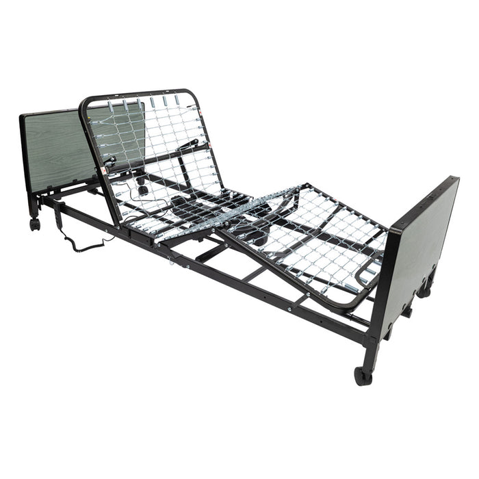 Proactive Medical Protekt Akra FE Full-Electric Low Bed Frame With Elevated Head And Knee Sections Without Bed Rails.