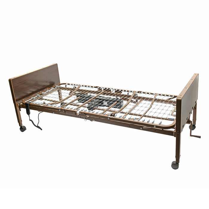 Proactive Medical Protekt Akra SE Semi Electric Bed Frame Only Without Side Rails In Fully Flat Position View