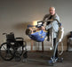 Proactive Medical Protekt® All-In-One Folding Electric Patient Lift With Patient And Caregiver Lying Position View