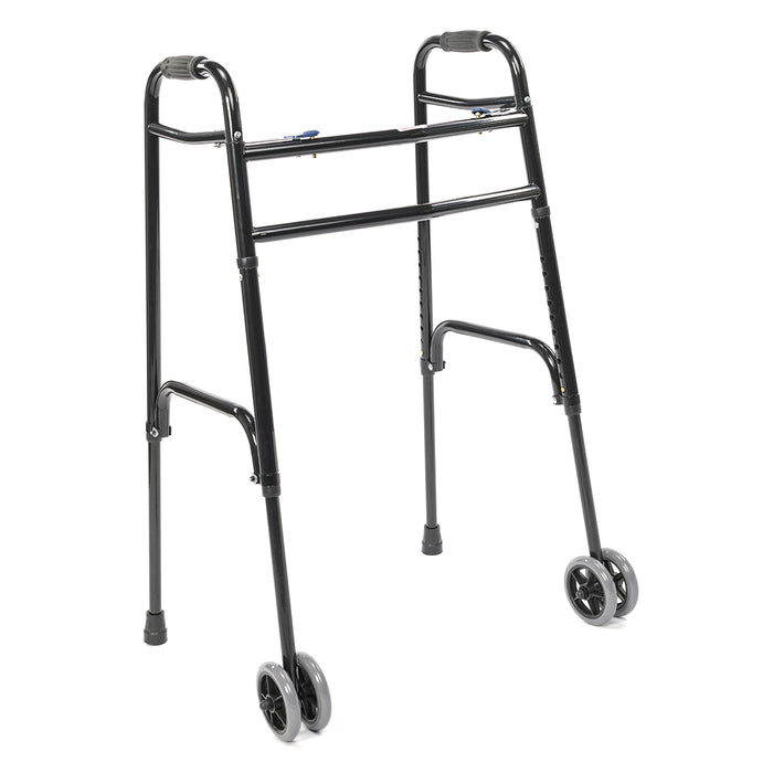 Proactive-Medical Protekt® Bariatric Two-Button Folding Walker With Wheels View