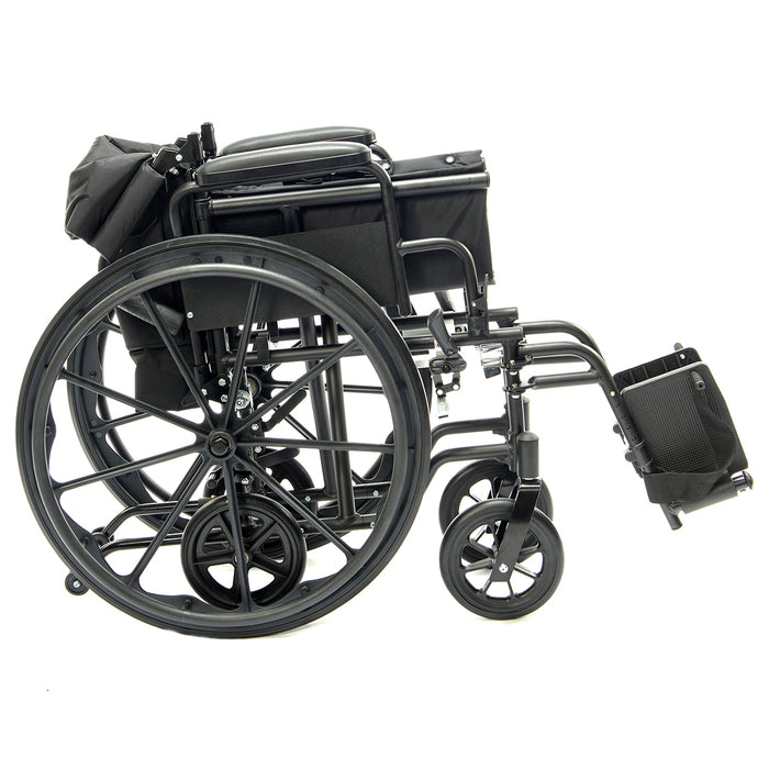 Proactive-Medical Protekt Cambria™ Transport/Wheelchair Combo In Wheelchair Setting Folded Side View