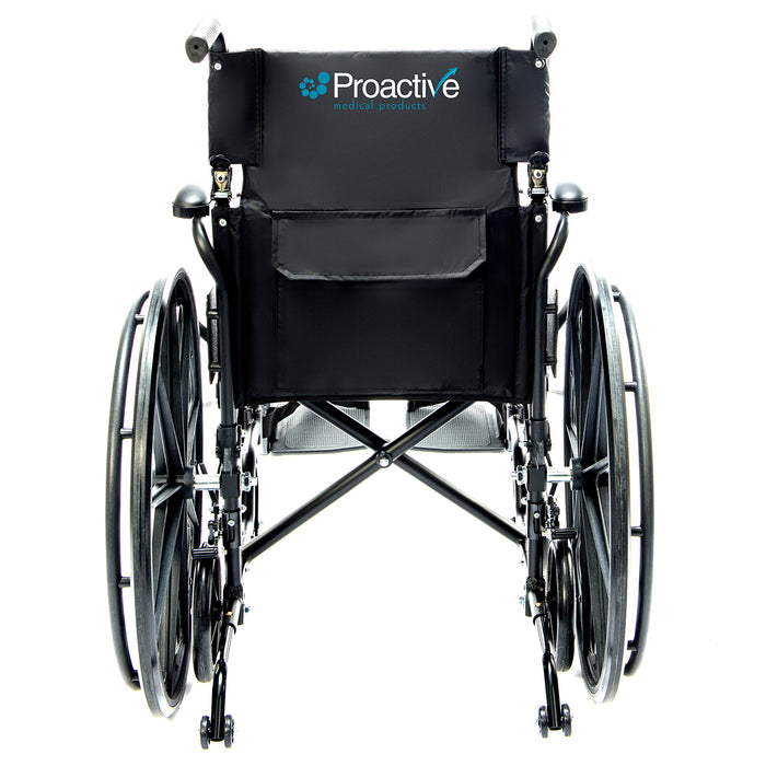 Proactive-Medical Protekt Cambria™ Transport/Wheelchair Combo In Wheelchair Setting With Logo Rear View
