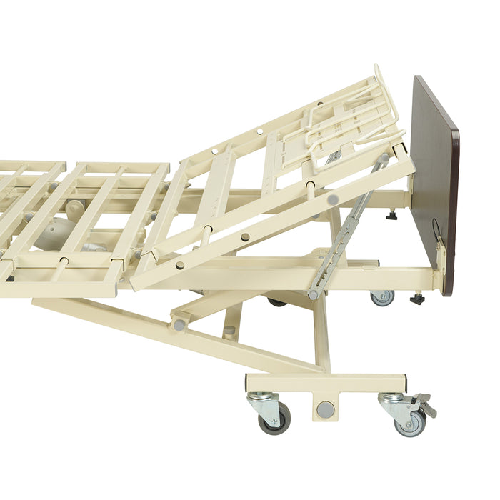 Proactive Medical Protekt Protopia BARI EXP Ultra Low Long Term Care Bed Frame Raised Head In Fowler Position View