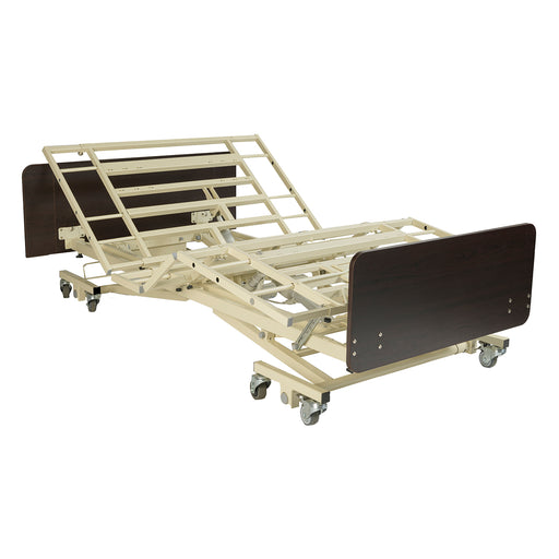 Proactive Medical Protekt Protopia EXP Ultra Low Long Term Care Bed Frame Fully Elevated In Raised Head And Knee Position View