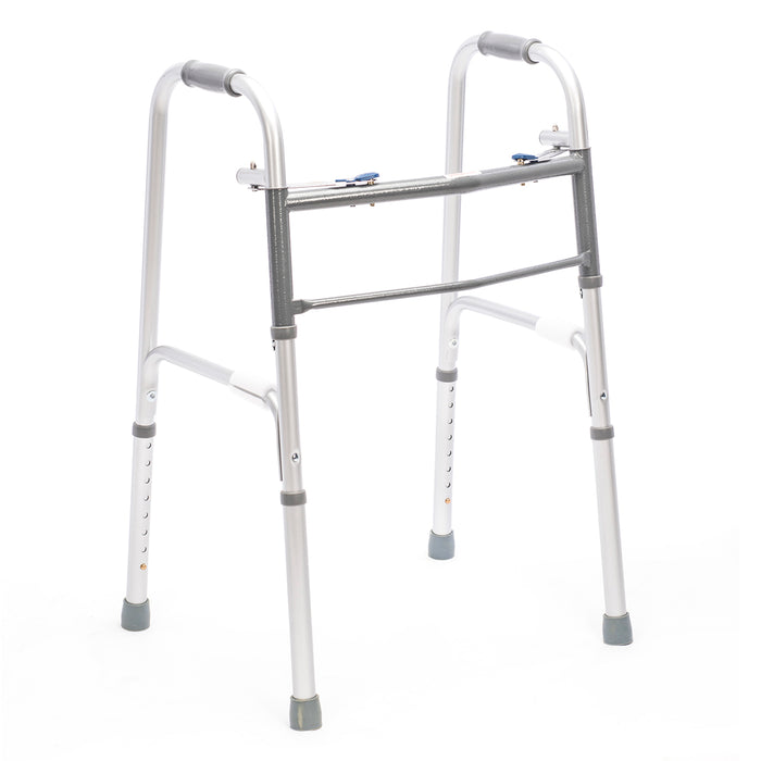 Proactive-Medical Protekt® Two-Button Folding Steel Walker Without Wheels View