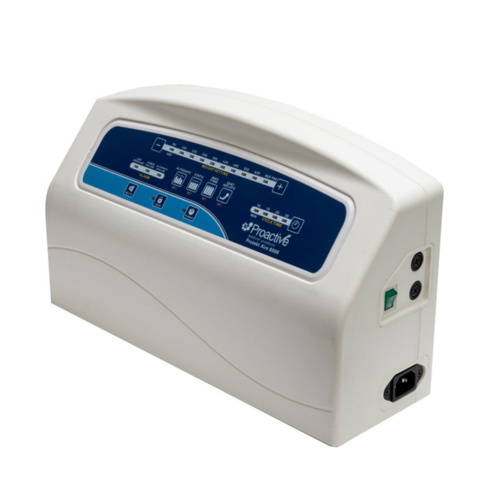 Proactive Medical Protekt® Aire 8000 Air Pump Power Inlet And Power Button View