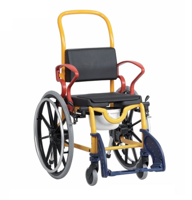 Rebotec Augsburg Pediatric Shower Commode Chair With 24 Inch Wheels View