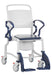 Rebotec Hamburg Shower Commode Chair With Ergonomic Backrest Swinging Armrest Cushion Seat Detachable Foot Support And 5 Inch Caster Wheels View