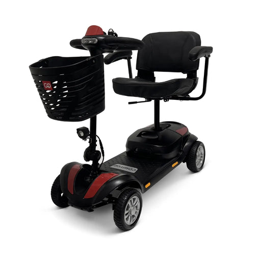 Red ComfyGO Z-4 Portable Mobility Scooter Lightweight, Quick-Detach Design for Easy Travel and Storage